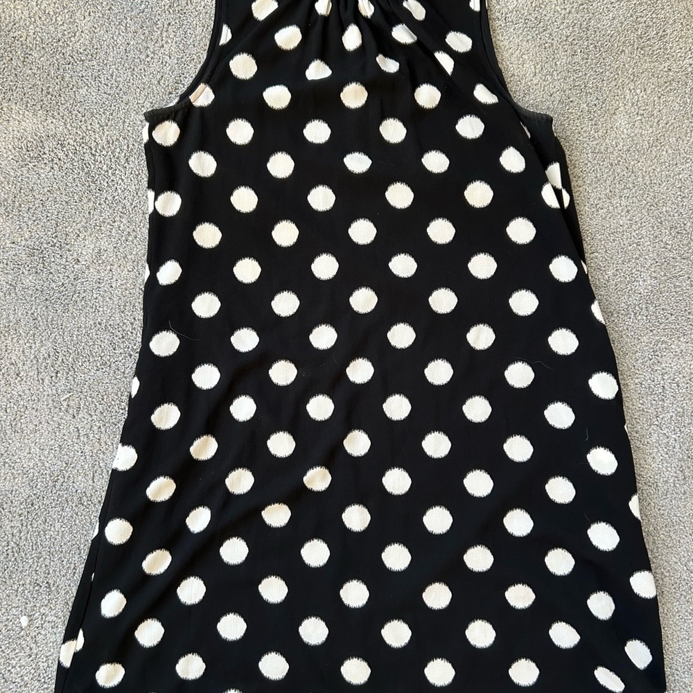 Daniel Rainn Black and White Polka Dot Midi Dress